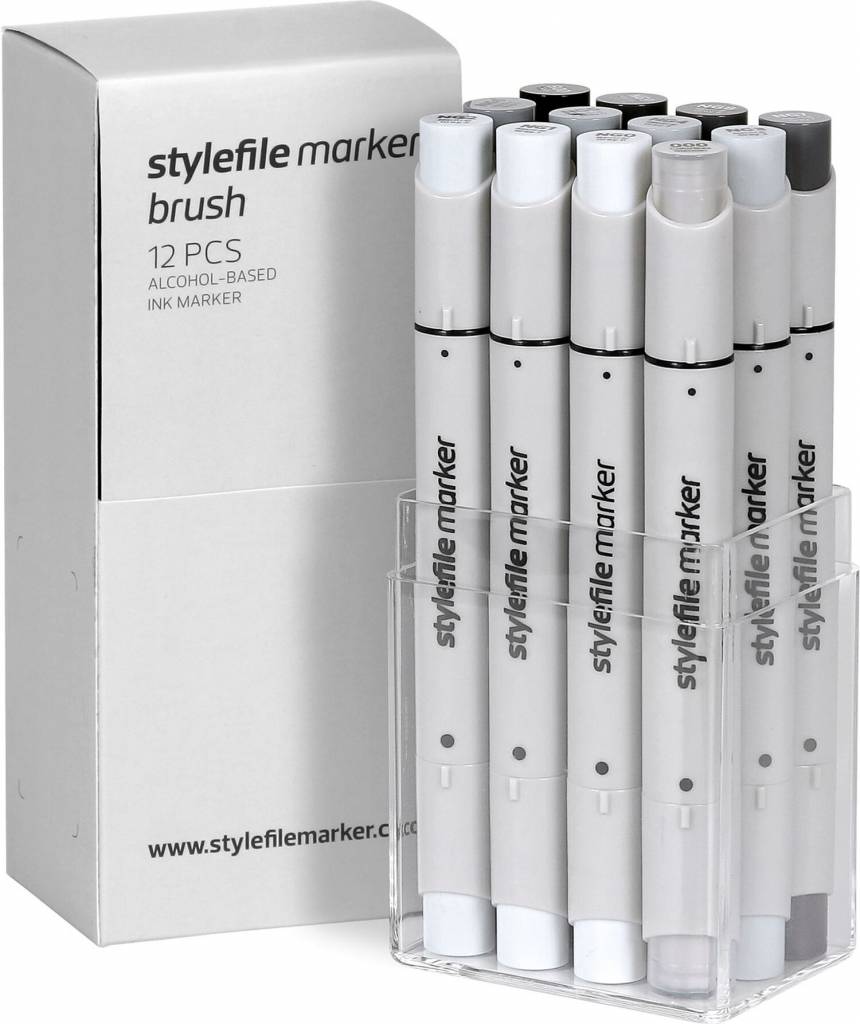 Stylefile fixy Brush - Neutral Grey set