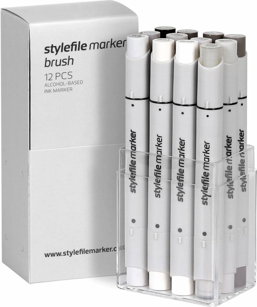 Stylefile fixy Brush - Warm Grey set