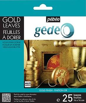Gédéo kovové listy 14x14cm, 25k - zlatá/stříbrná: Zlaté 