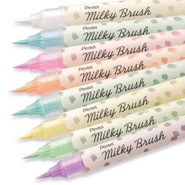 Pentel Milky Brush - různé druhy