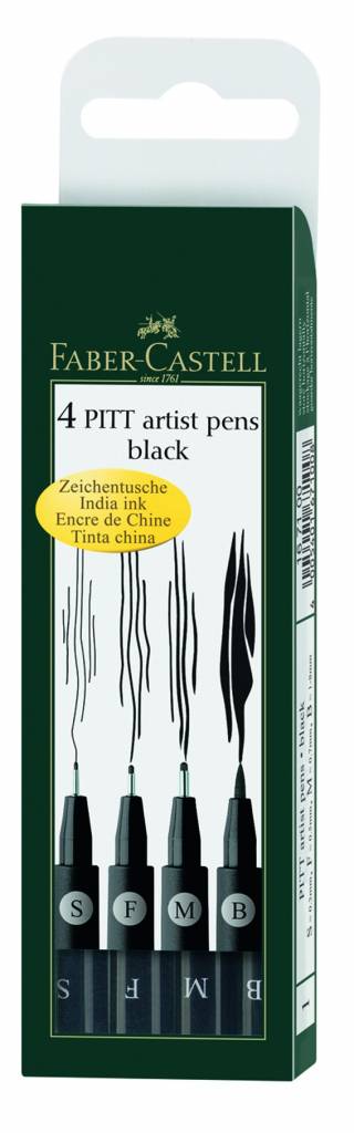 Sada PITT artist pens 4ks - černá