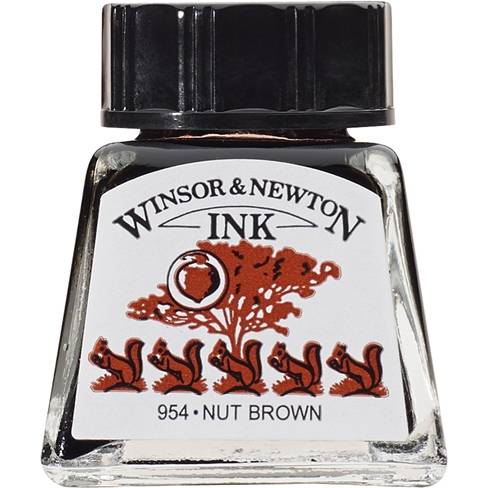 Šelakové tuše Winsor & Newton (14ml): 441 Oříškově hnědá tuš - Winsor & Newton (14ml)