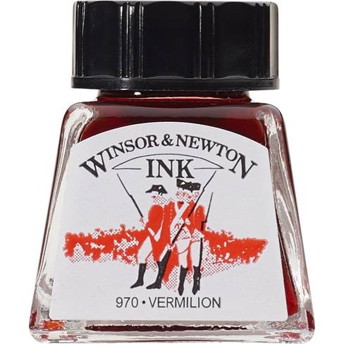 Šelakové tuše Winsor & Newton (14ml): 680 Rumělka tuš - Winsor & Newton (14ml)