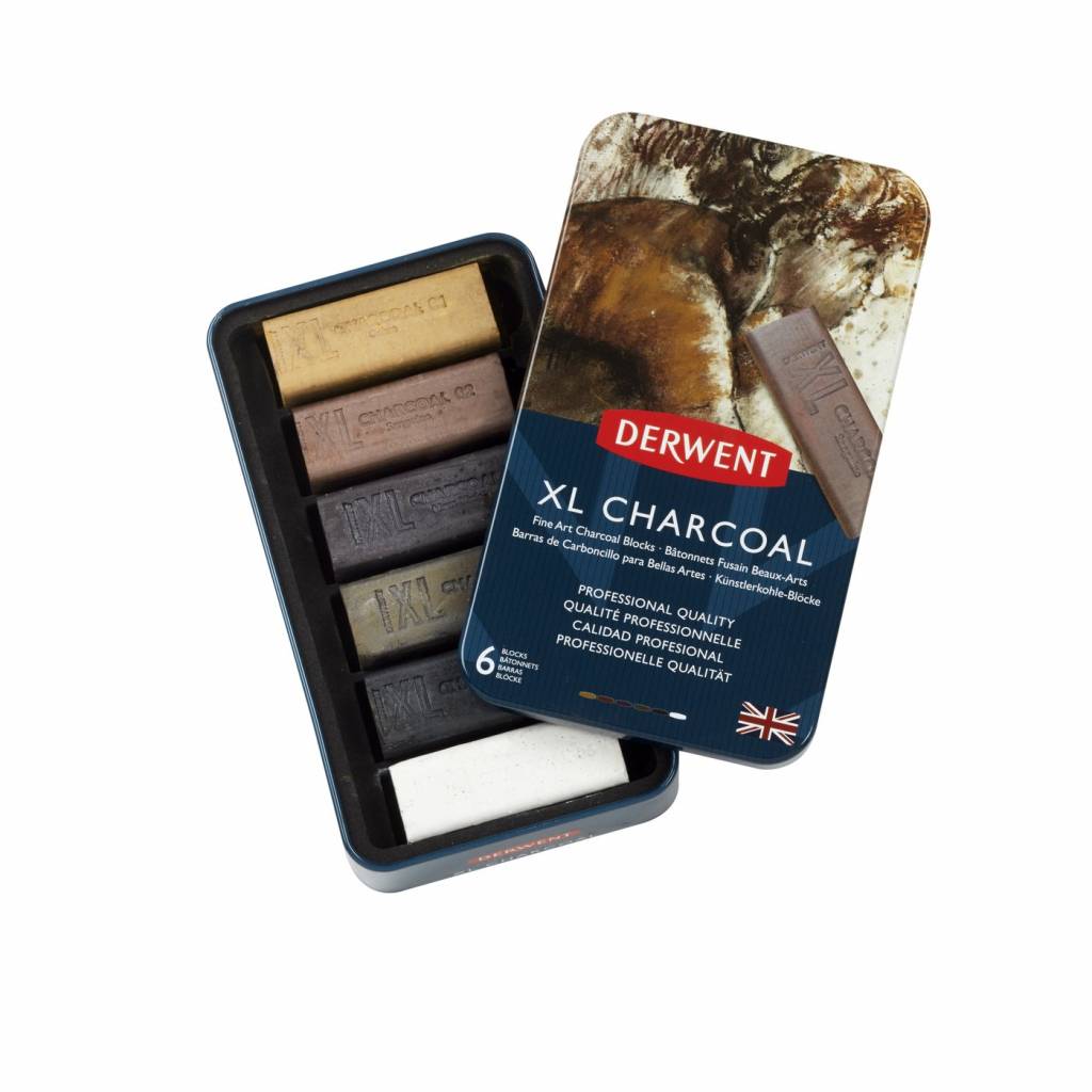 XL Charcoal - sada uhlů 6ks
