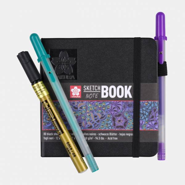 Sakura Sketch NoteBook 12x12cm černý Papirnictvismichov.cz